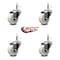 Service Caster 3 Nylon Wheel Swivel 7/16'' Grip Ring Stem Caster Set, 4PK SCC-GR20S314-NYS-716138-4 - alternate 4